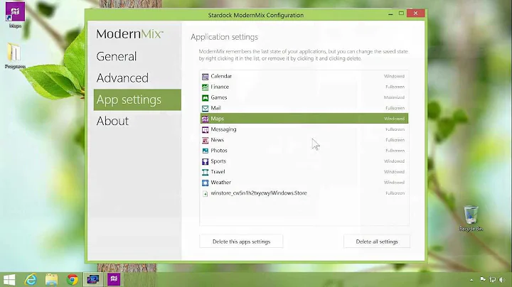 Run Windows 8 Modern (Metro) applications in resizable windows on your desktop with ModernMix™