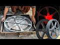 Amazing Manufacturing Process of V Belt Pulley Through Iron Casting || Making a V Belt Pulley