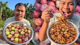 Eating Spicy 🥵 Plum Chutney | Spicy Chutney Eating Challenge | Village Sour Fruits | Special Fruits