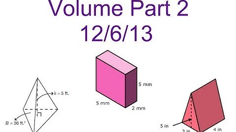 Volume of Three-Dimensional Figures Part 2 with TheMathTuber