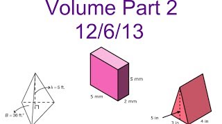 Volume of Three-Dimensional Figures Part 2 with TheMathTuber