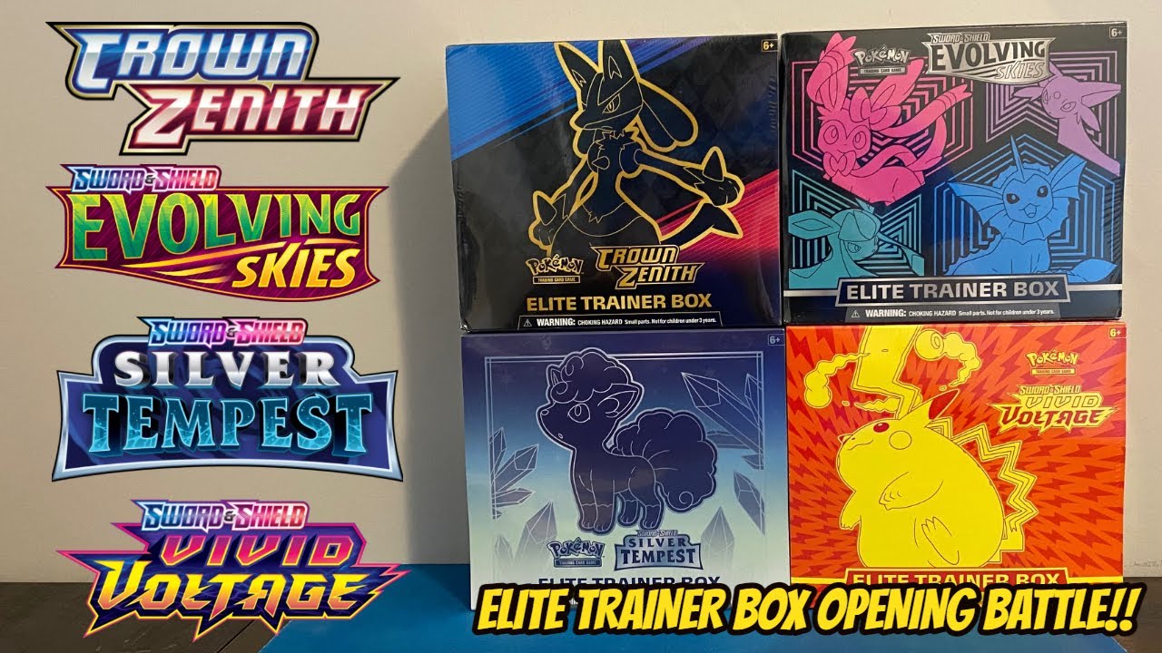 CROWN ZENITH vs EVOLVING SKIES vs SILVER TEMPEST vs VIVID VOLTAGE ETB