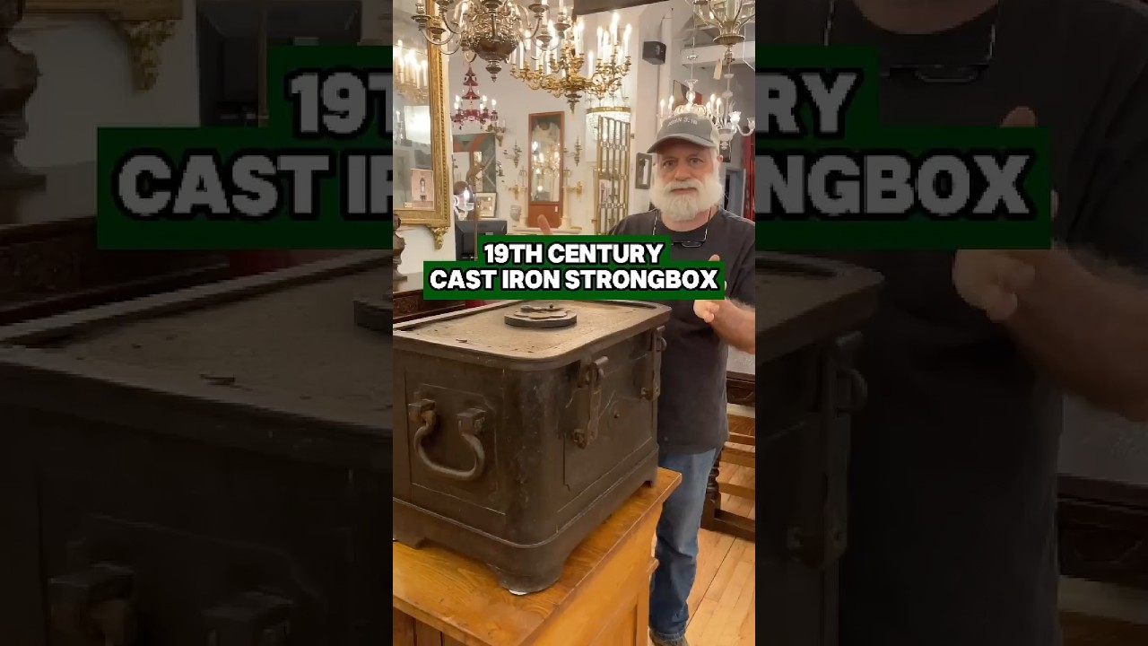 Memorial Day with 19th Century Americana iron strongbox for stagecoach 