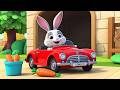 Bunny Fixes Toy Car Using Carrot | Funny and Fun Kids Nursery Rhyme Adventure