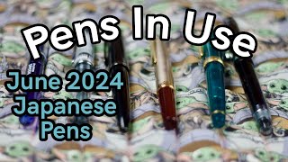 Pens In Use - June 2024 - Japanese fountain pens