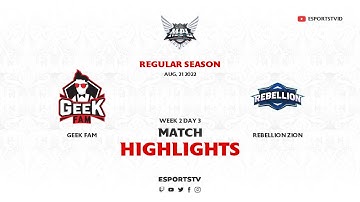 Geek Fam vs Rebellion Zion HIGHLIGHTS MPL ID S10 | RBL vs GEEK ESPORTSTV