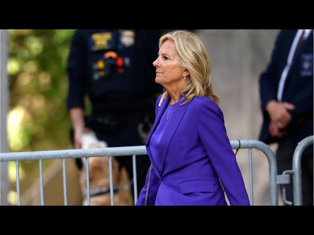 First Lady Jill Biden heckled leaving 'crack addict' Hunter Biden's trial class=