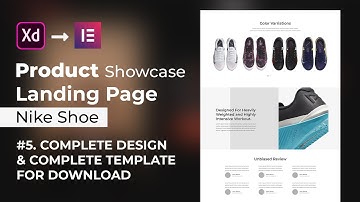 Adobe XD To WordPress Elementor - Nike Product Showcase Landing Page (Complete .json Free Template)