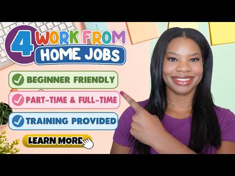 🌟Beginner Friendly: 4 WFH Jobs | Part-Time & Full-Time | Remote Online Work From Home Jobs 2026