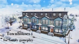 Townhouses   The Sims 4  Stop Motion  No CC  Таунхаусы  Симс 4