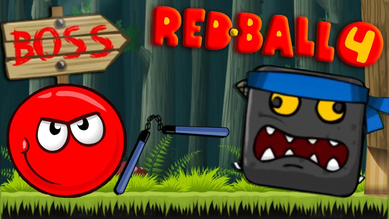 Красный шарик ниндзя игра. Red Ball 4 дремучий лес босс. Красный шарик босс дремучий лес. Красный шарик 4.