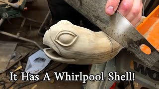 Carving A Large One Of A Kind Turtle