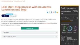 Celebrity Web Security Academy | Access Control | 12 - Multi-Step Process With No Access Control on One Step Wealth