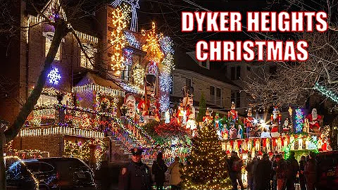NYC LIVE Dyker Heights Christmas Decorations Brook...