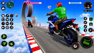 Mega Ramp Stunt Bike Simulator 3D - Motor Bike Motocross Impossible Racing - AndroidGamePlay  #2 screenshot 3
