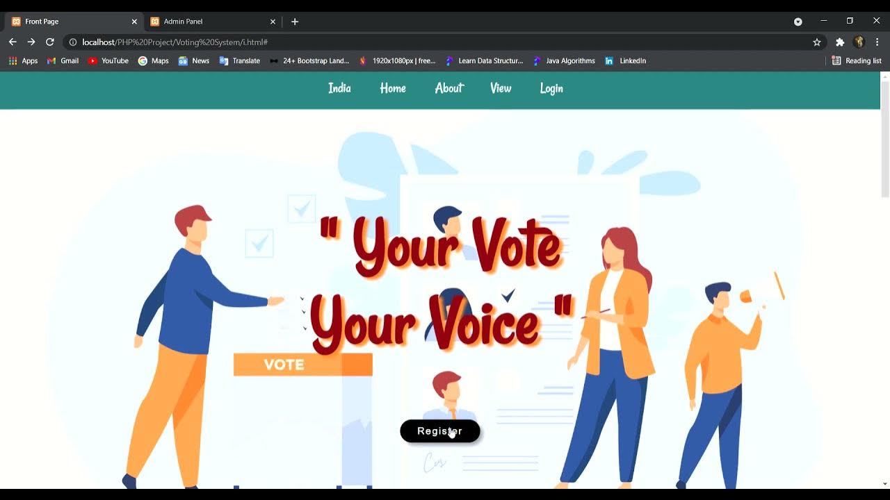 Online Voting System | Project | HTML| CSS| PHP - YouTube