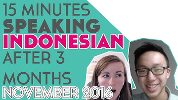 15 Minutes Speaking Indonesian After 3 Months║Lindsay Does Languages Video