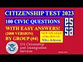 2023 EASY Answer By GROUP USCIS Official 100 Civic Questions &amp; Answers US Citizenship Interview 2023