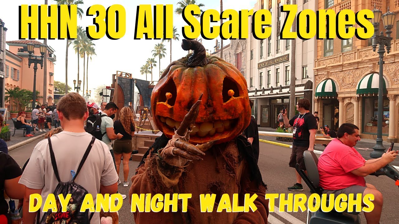 Halloween Horror Nights 30 All Scare Zones Day and Night Walk throughs HHN Universal Orlando