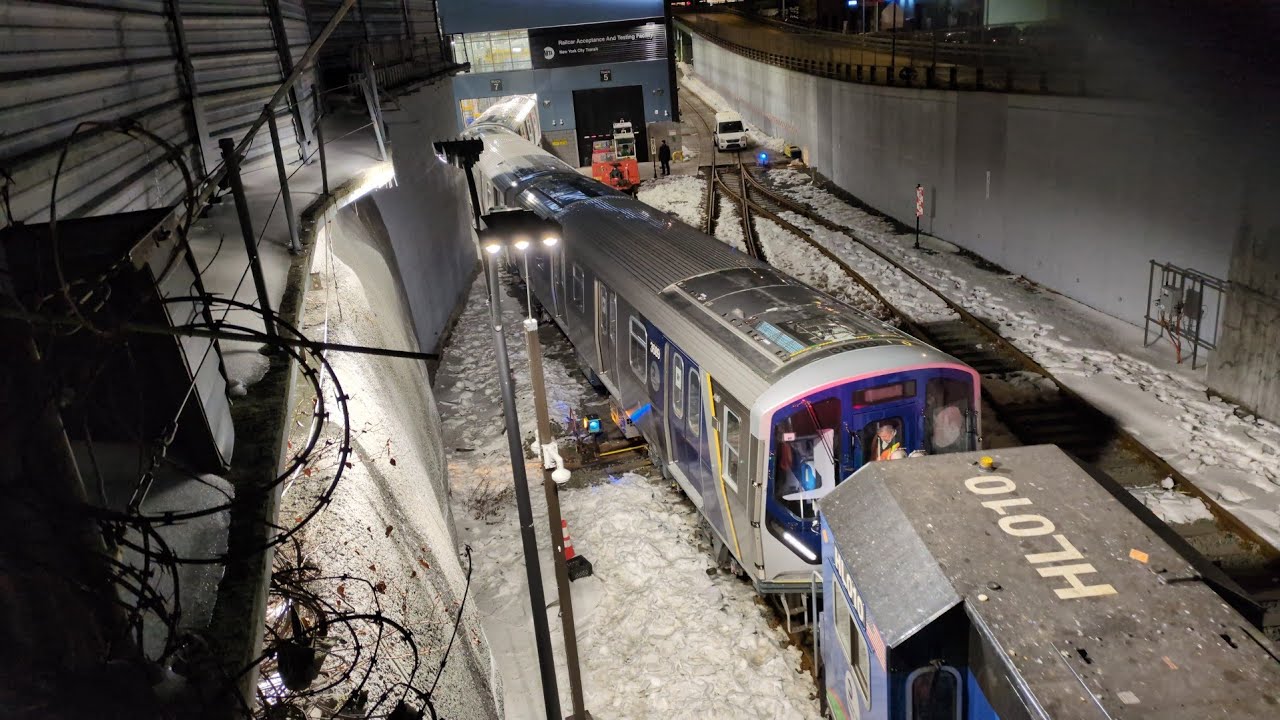 NYC Subway: R211A 3685-3689 Being Transferred from the Railcar Facility to Pitkin Yard for Testing