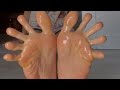Oiled Feet Soles Close Up