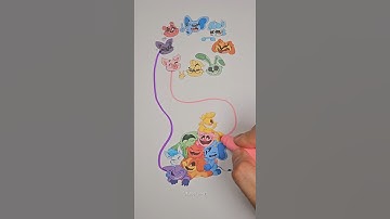 Poppy playtime smiling critters3 line matching challenge!! #shorts