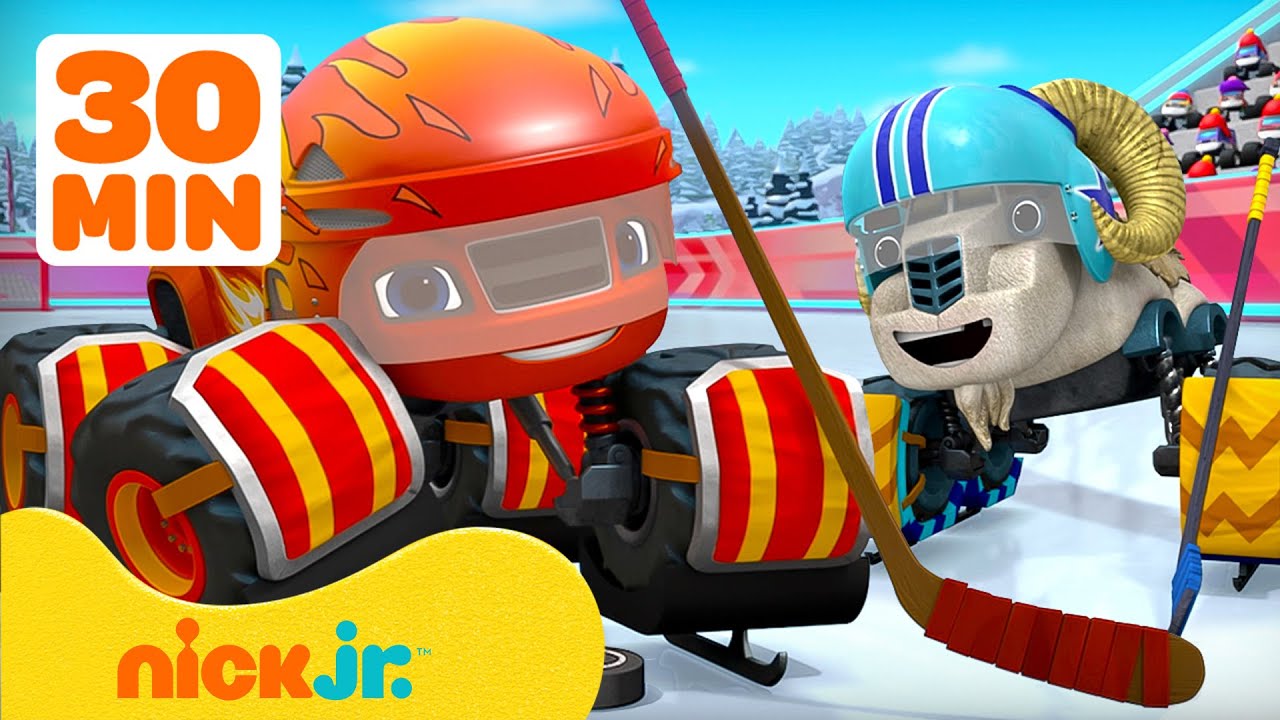 Blaze i mega maszyny | 30 minut Blaze'a uprawiającego sport! 🏒 | Nick Jr. Polska