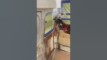 Painting The Inside Of A Skoolie Conversion #shorts #skoolie #skoolieconversion