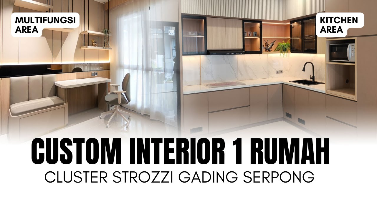 FULL INTERIOR |  MURPHY BED OFFICE ROOM, AREA KITCHEN, ATTIC ROOM, KAMAR MASTER.