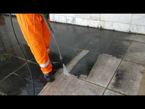 Wall Stone Cleaning By High Pressure Washer Youtube
