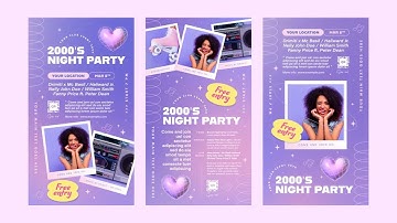 Y2K Party Video Template - Video Display | After Effect Template
