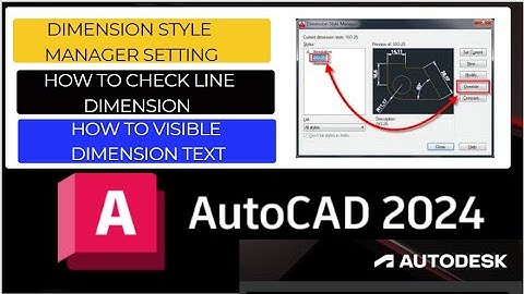 AutoCAD 2024 Dimension Setting | Dimension style | Check line dimension| Not visible dimension text