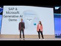 Sap and microsoft generative ai demo  sap sapphire 2023