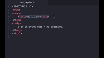 Web Development Training by BoltIoT | HTML Document Structure