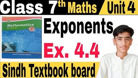 🛑 Exponents|Unit 4|Exercise 4.4| Change into positive Exponents|Class 7th