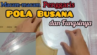 Macam-macam penggaris untuk membuat pola pakaian dan fungsinya #pemula #tutorialmenjahit