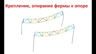 крепление фермы к опоре или опирание модерирование и расчет вариантов 3d simulation