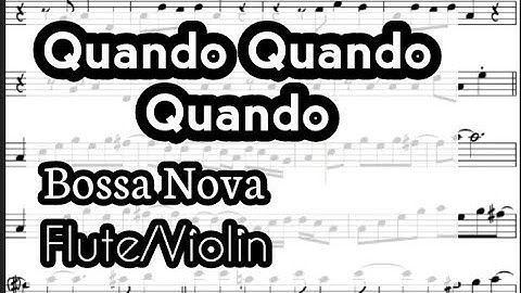 Quando Quando Quando Flute Violin Sheet Music Backing Track Play Along Partitura