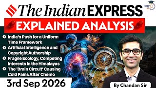 The Indian Express Newspaper Analysis | 3 September 2026 | UPSC Current Affairs | PIB | StudyIQ