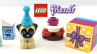 LEGO Pug set! LEGO Friends Party Cakes set review! 41112