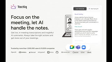 Real-time Meeting Transcription with Tactiq Chrome Extension