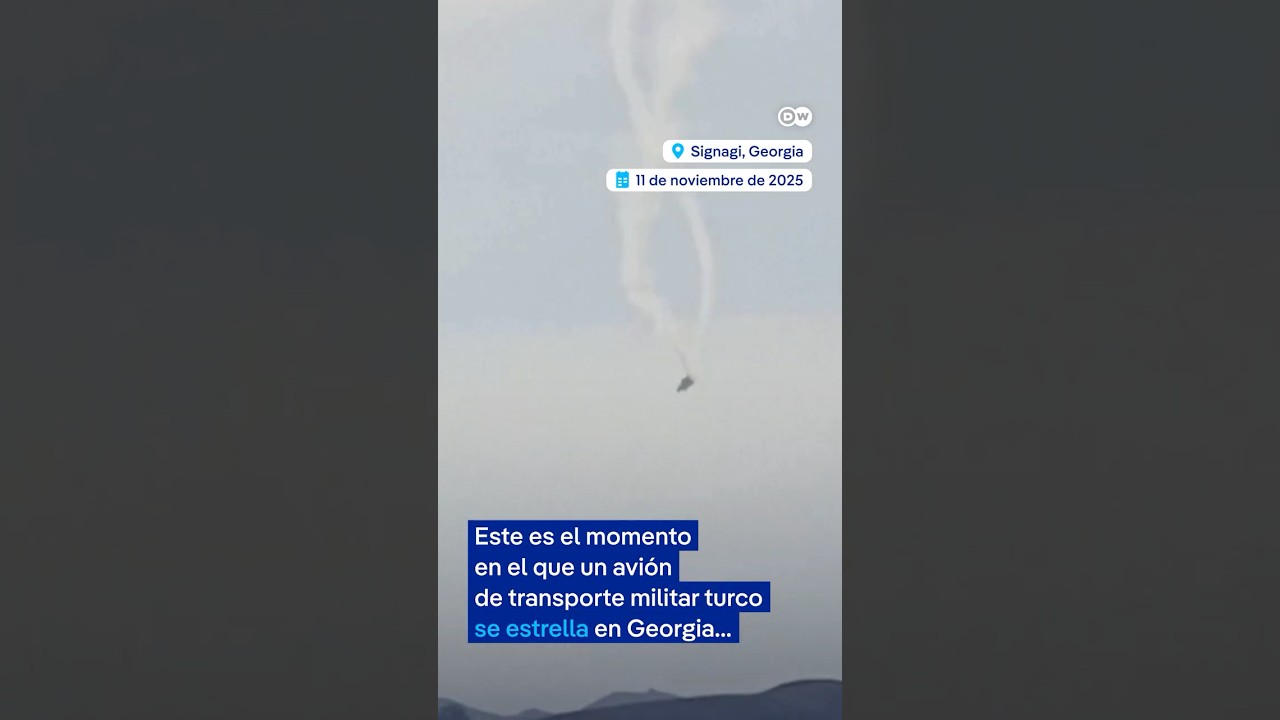 Avión militar turco se estrella en Georgia; mueren 20 personas #shorts