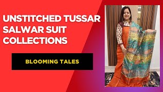  || Blooming tales Unstitched Tussar Salwar suit collections. screenshot 5