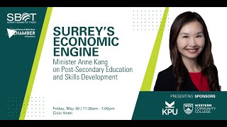 Discussion with BC Minister of Post-Secondary Education & Future Skills, Honourable Anne Kang