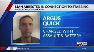 Oklahoma man arrested for stabbing; charged with assault and battery