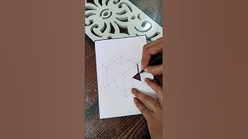 3d drawing/How to Draw a 3d Hexagon illusion #easy #optical #illusion #3d #art #shorts