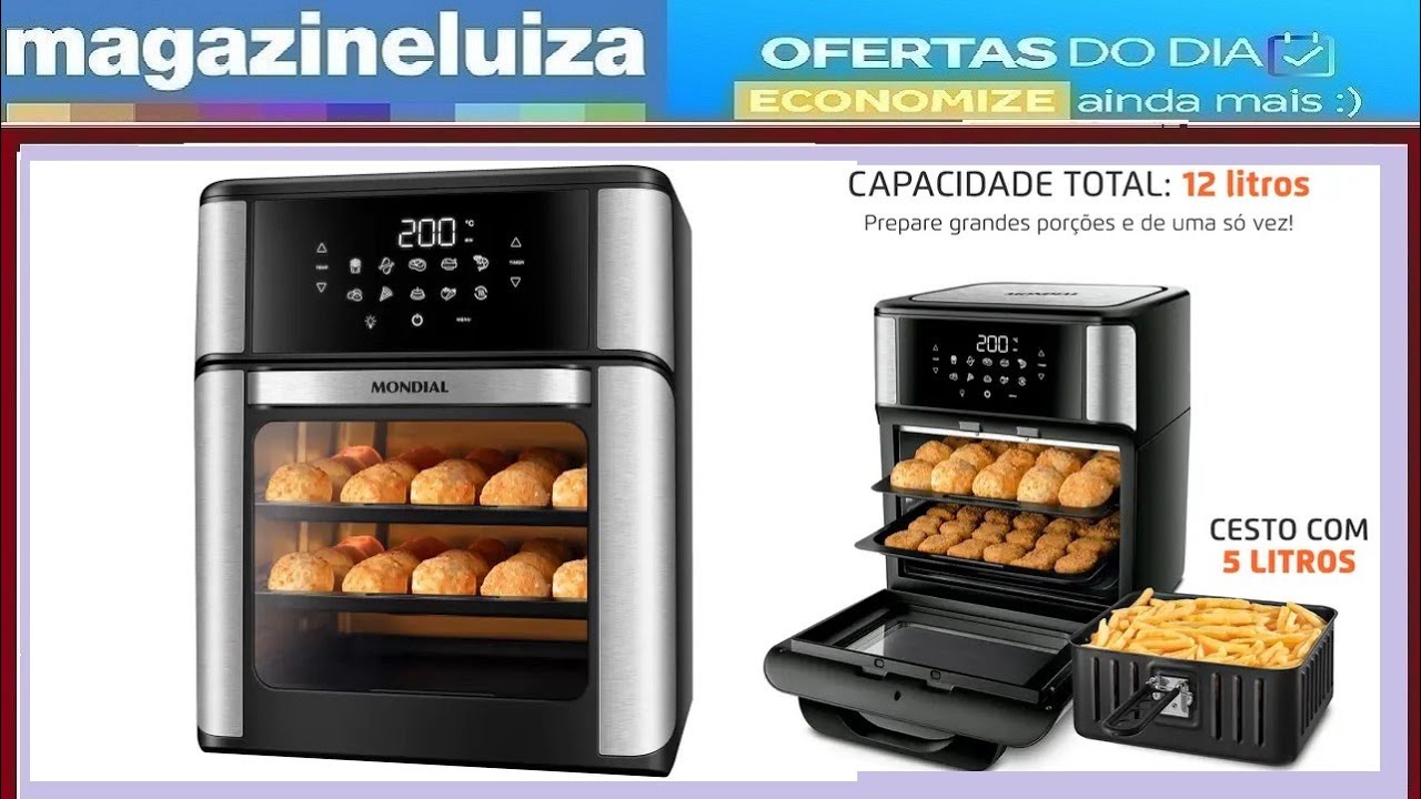 tênis cozinhar uma refeição em voz alta air fryer bivolt magazine luiza