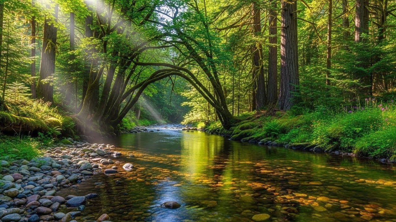 Flowing River Water 🌊 Gentle Stream Sound for Sleep, Focus, and Relaxation #368