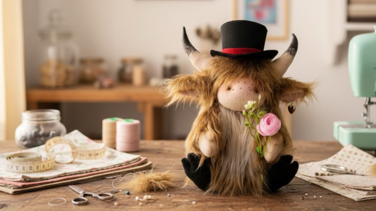 Sew a  fluffy  cow part 1 