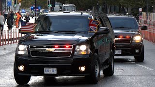 Vice President Harris travels around London in a 20-car motorcade 🇺🇸 🇬🇧